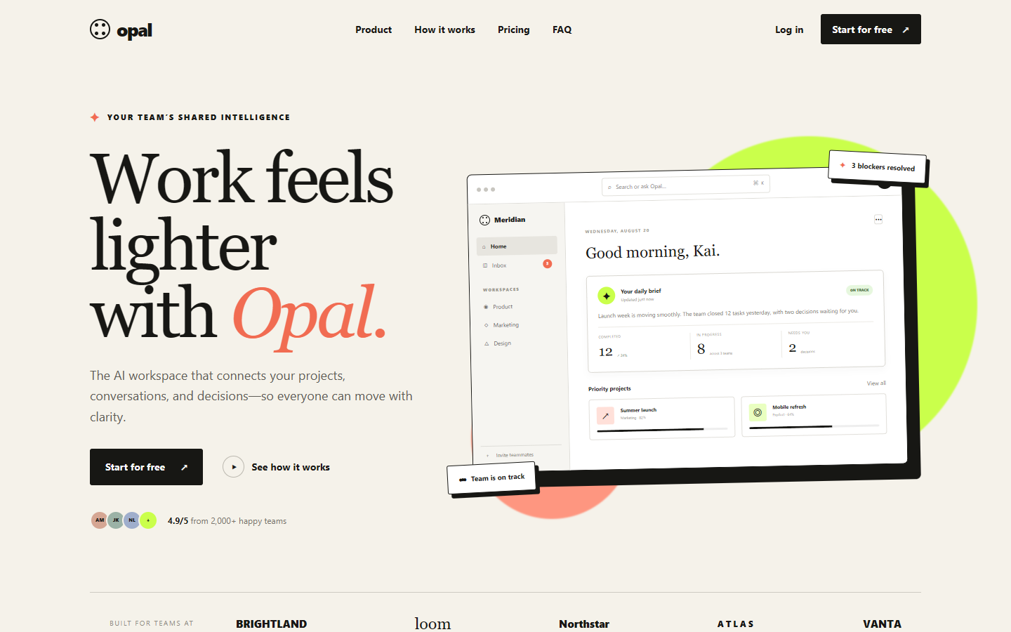 The top of the landing page GPT-5.6 Sol wrote